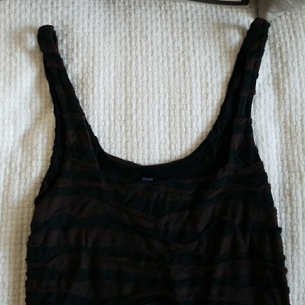 Black/Brown Bodycon Free People Strappy Dress